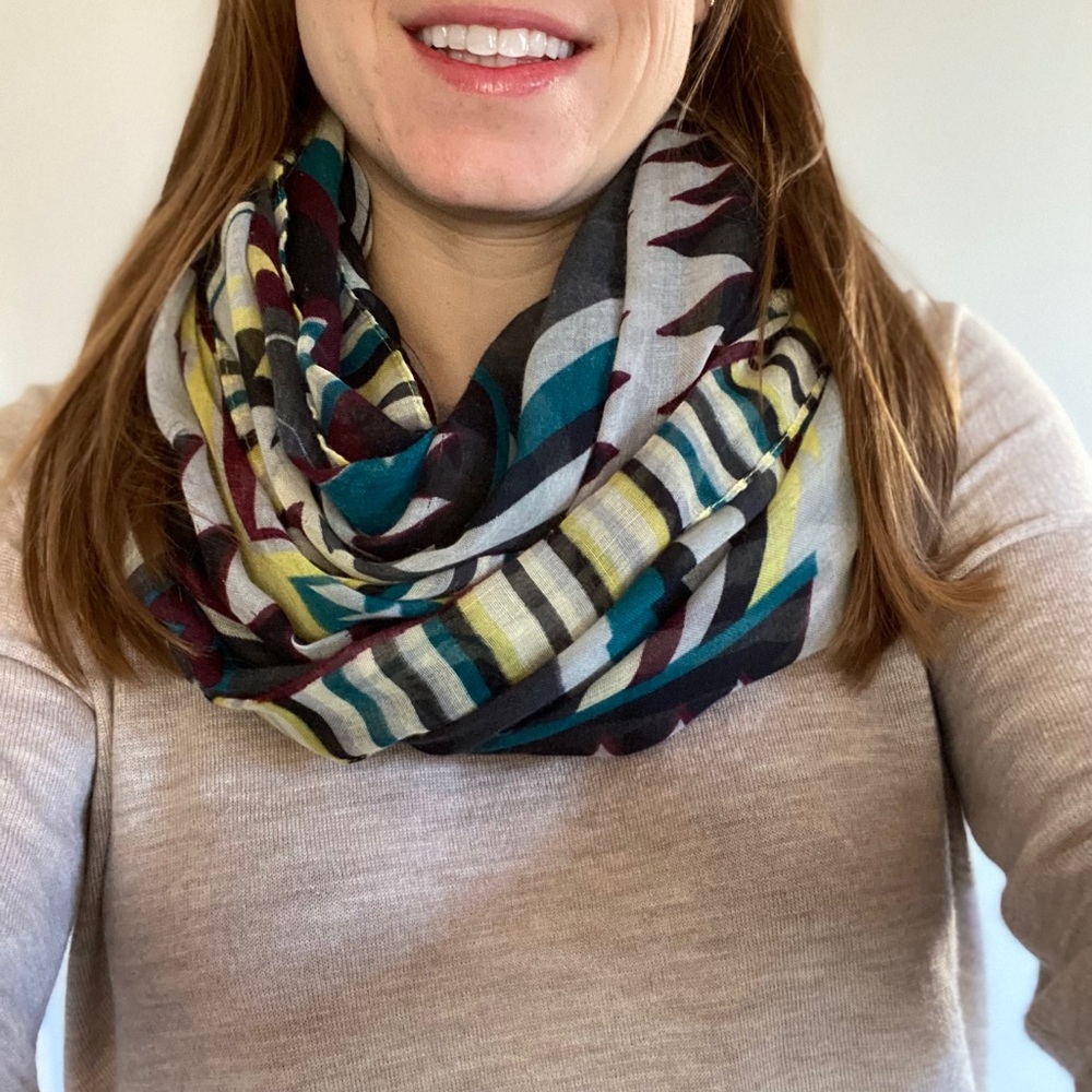 Kookai Lightweight Geometric Scarf